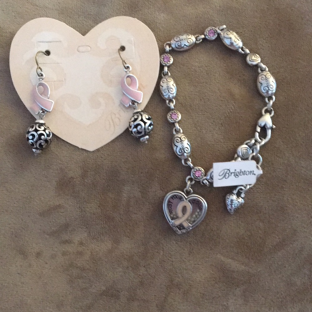 NWT Brighton Power of Pink Bracelet & Earring Set